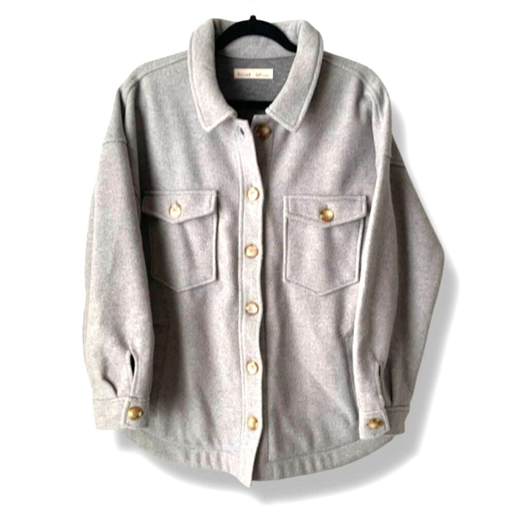 BE COOL Button-Up Jacket Shacket The Madeline Gra… - image 3